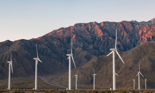 Palm Springs, California wind turbines. Palm Springs, California wind turbines.