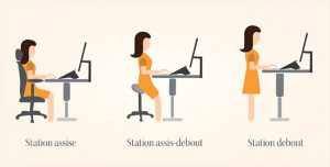 What is the Proper sitting posture at computer